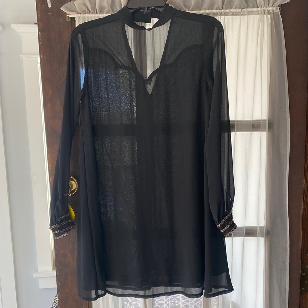 Chic Black Sheer Dress